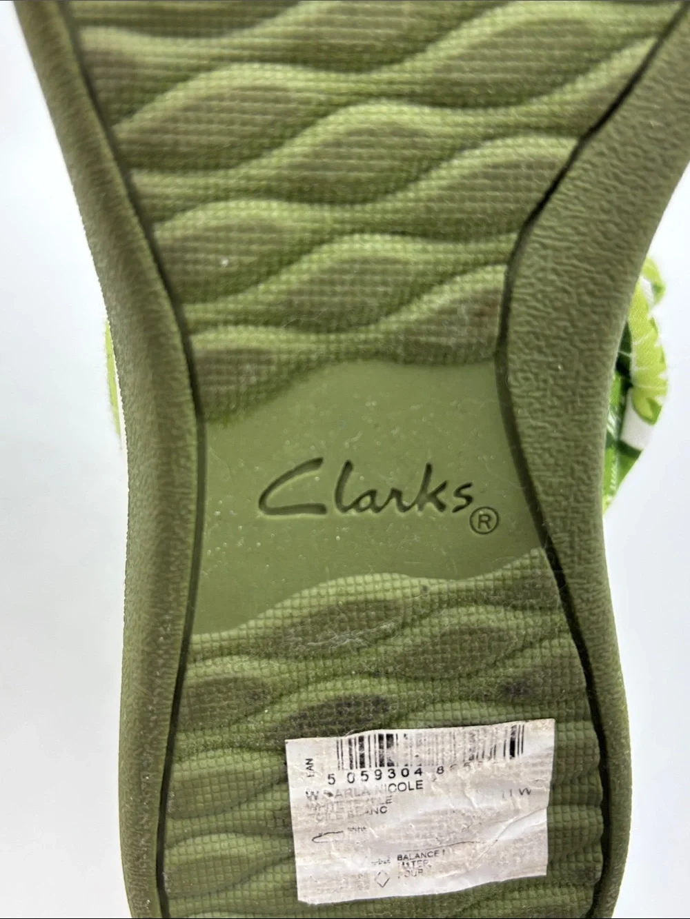 Cloudsteppers by Clarks Arla Nicole‎ Green Jersey Thong Sandals - 11W